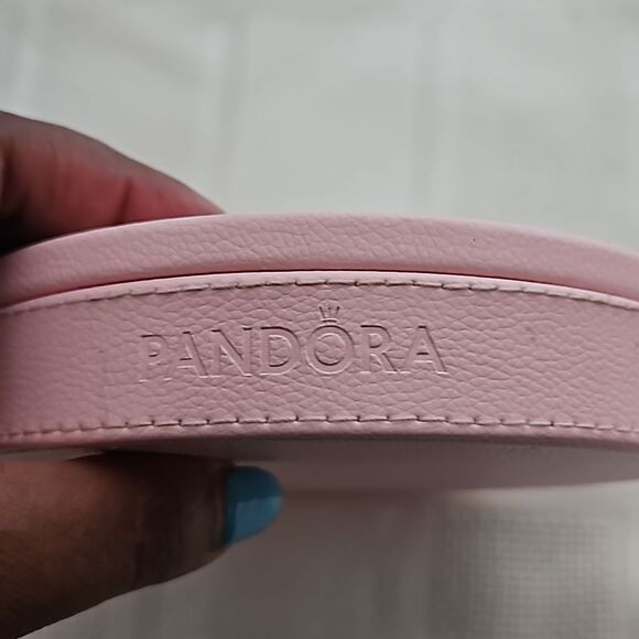 Pandora Authentic 20th Edition Charms & Bracelet Round Jewelry Box Pink - Picture 5 of 16